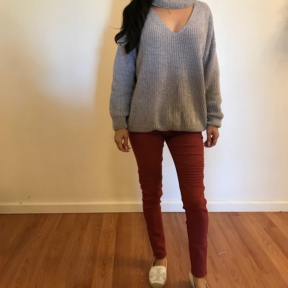 Mauve Ankle Zip Motto Leggings - Picture 4 of 7